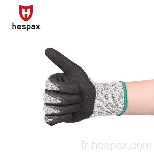 HESPAX Nitrile Men Durable Men Black Glove Automotive OEM